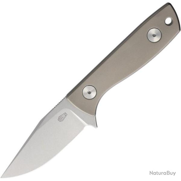 Couteau Auxiliary Manufacturing Runt XL Lame Acier 14C28N Manche Titane �tui Kydex AUX012TI