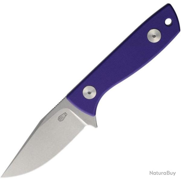 Couteau Auxiliary Manufacturing Runt XL Lame Acier 14C28N Manche G10 Purple �tui Kydex AUX012PPL