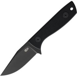 Couteau Auxiliary Manufacturing Runt XL Lame Acier 14C28N Manche G10 Black &Eacute;tui Kydex AUX012BLK