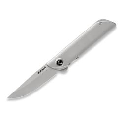 Couteau Pliant KniClad Folison Lame Acier 14C28N Manche Titane Gris Clair Liner Lock KCK0082