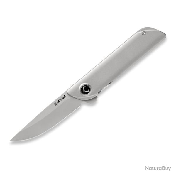 Couteau Pliant KniClad Folison Lame Acier 14C28N Manche Titane Gris Clair Liner Lock KCK0082