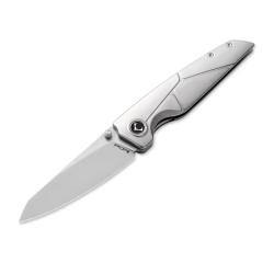 Couteau Pliant KniClad Zen Lame Acier M390 Manche Titane Argent Liner Lock KCK0031