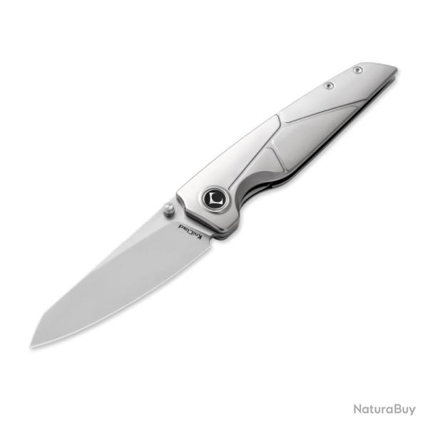 Couteau Pliant KniClad Zen Lame Acier M390 Manche Titane Argent Liner Lock KCK0031
