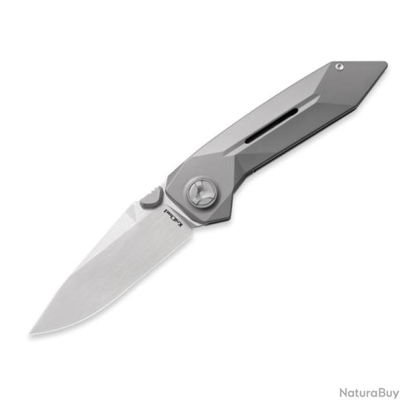 Couteau Pliant KniClad Summit Lame Acier S35VN Manche Titane Argent Liner Lock KCK0021