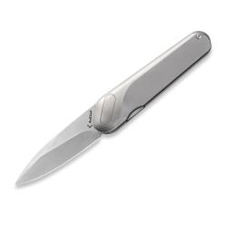 Couteau Pliant KniClad Ginren Lame Acier S35VN Manche Titane Argent Liner Lock KCK0012