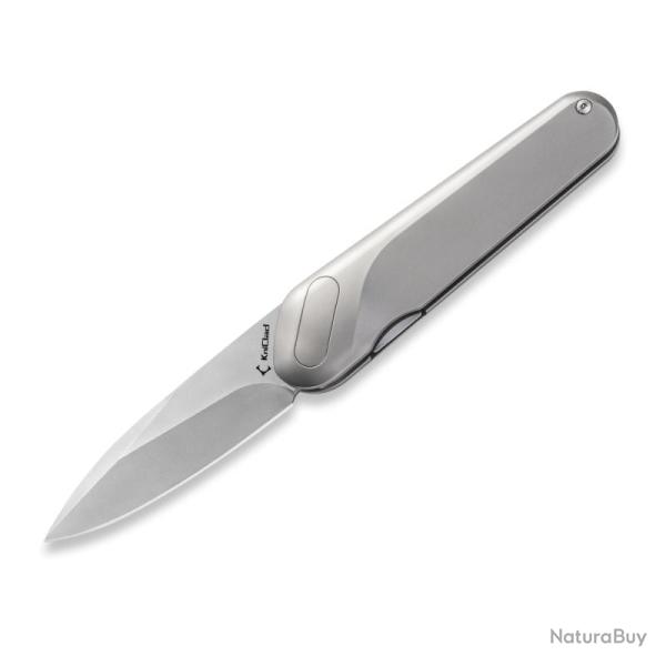 Couteau Pliant KniClad Ginren Lame Acier S35VN Manche Titane Argent Liner Lock KCK0012