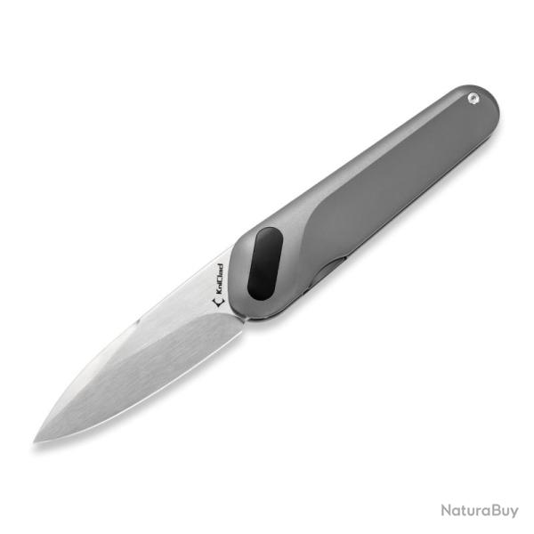 Couteau Pliant KniClad Ginren Lame Acier S35VN Manche Titane Gris Liner Lock KCK0011