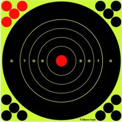 CIBLES SPLASH NOIRE L JAUNE FLUO 20X20 CM PAR 10