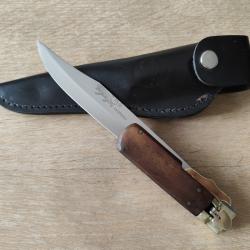 Couteau de chasse pliant ou dague pliante &agrave; secret LEOPARD