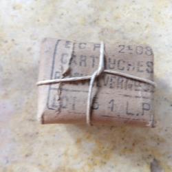 rare paquet papier revolver 8mm neutralis&eacute;es mod 92 8mm92 8 mm dat&eacute; 1908 ww1 r&eacute;emploi ww2 d&eacute;chirure