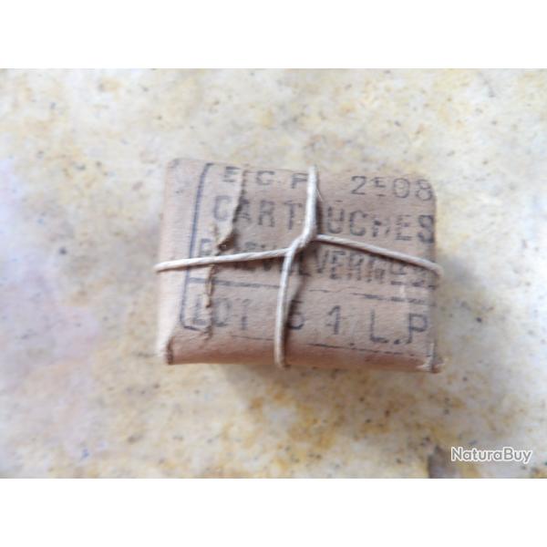 rare paquet papier revolver 8mm neutralis�es mod 92 8mm92 8 mm dat� 1908 ww1 r�emploi ww2 d�chirure