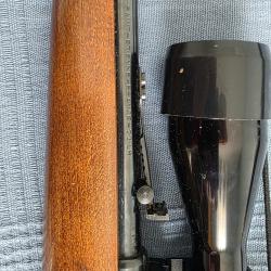 Vends carabine 22Lr Gaucher monocoup filet&eacute;e + lunette + mod&eacute;rateur de son SK.