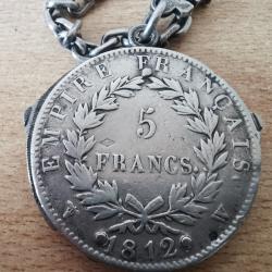 Onglier Eloi Pernet 5 Francs Napol&eacute;on 1er 1812.