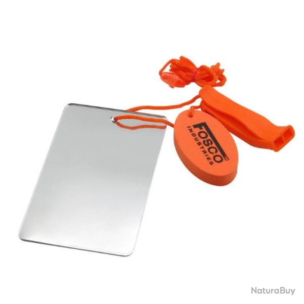 Kit Survie Bateau - Miroir de Signalisation + Sifflet de D�tresse