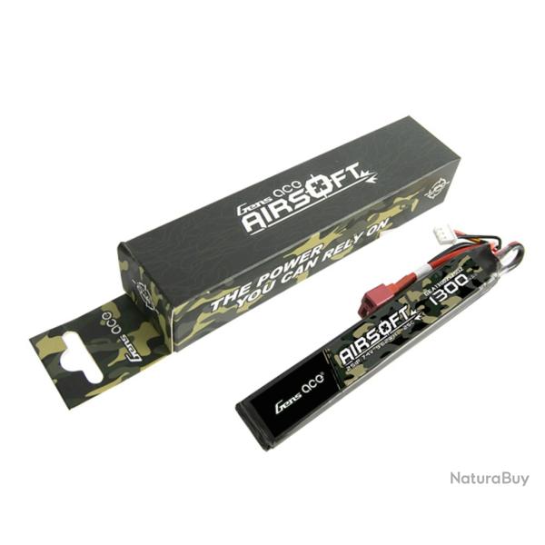Batterie LiPo 7.4V 25C 1300mAh 2S1P Connecteur T-Dean - Genspow