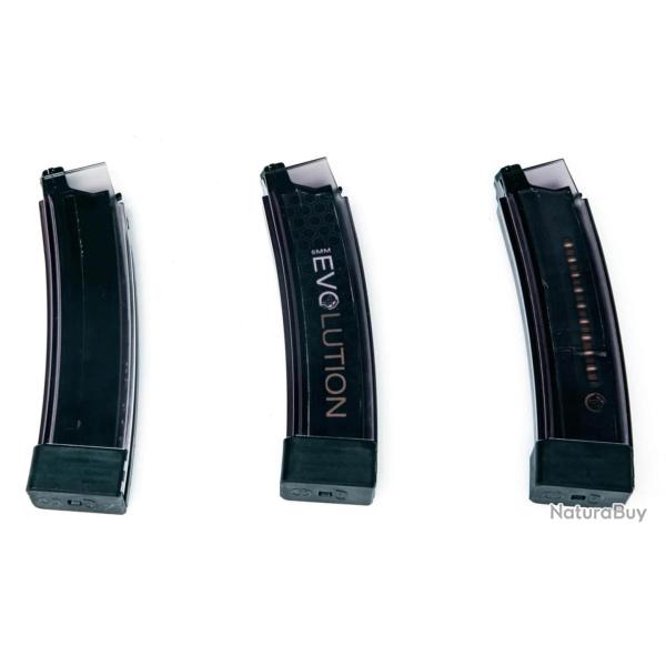 Lot de 3 Chargeurs Smoky 75 Coups pour Scorpion Evo 3 - A1 - ASG