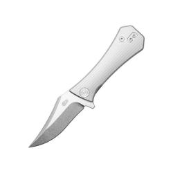 Couteau Auxiliary Pocket Bowie XL Lame M390 Manche Titane Frame Lock AUX006TIBWXL