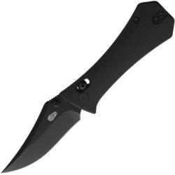 Couteau Auxiliary Pocket Bowie Lame 14C28N Manche Micarta Noir Crossbar Lock AUX004BLK