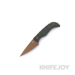 Couteau Auxiliary Karl Jr Deadhead Lame 14C28N Manche Micarta Vert &Eacute;tui Kydex AUX003MGNR