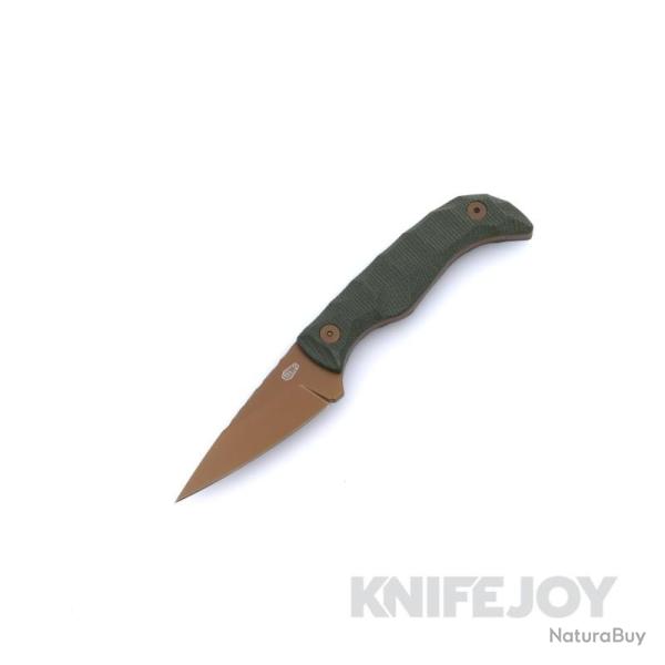 Couteau Auxiliary Karl Jr Deadhead Lame 14C28N Manche Micarta Vert �tui Kydex AUX003MGNR