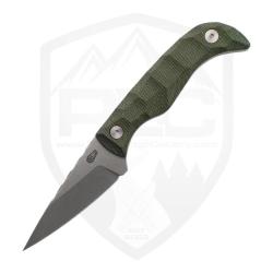 Couteau Auxiliary Karl Jr Deadhead Lame 14C28N Manche Micarta Vert &Eacute;tui Kydex AUX003MGN