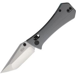 Couteau Auxiliary Coffin Tanto Lame 14C28N Manche G10 Gris Crossbar Lock AUX005GRY