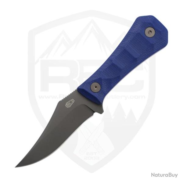 Couteau Auxiliary Deadhead Pocket Bowie Lame 14C28N Manche Micarta Bleu �tui Kydex AUX001BLU