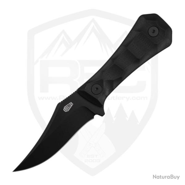 Couteau Auxiliary Manufacturing Deadhead Pocket Bowie Lame Acier 14C28N Manche G10 Noir �tui Kydex