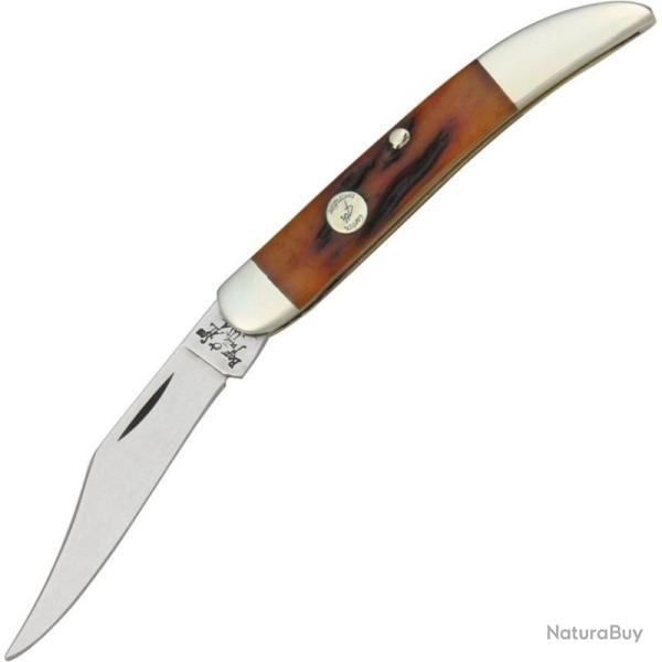 Couteau Bear & Son Toothpick Lame Acier 1095 Manche Os Fa�on Bois de Cerf Rouge BCCRSB1931