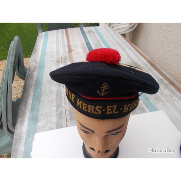 bachi marine l�gend� MARINE   MERS EL KEBIR, matricul�, complet et en tres bon �tat