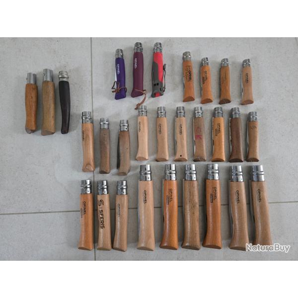 Lot de 29 couteaux opinel