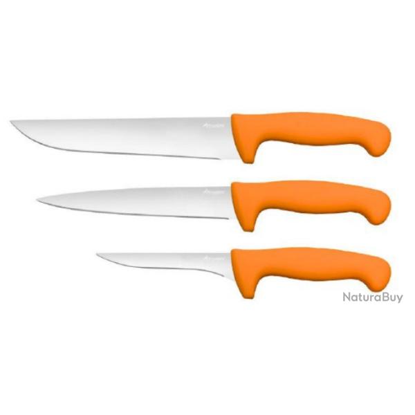 Pack 3 couteaux PROHUNT essentiel venaison