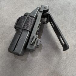 Porte-baton rigide rotatif professional ESP avec clip ceinture rapide