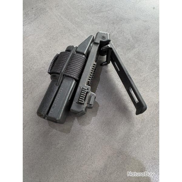 Porte-baton rigide rotatif professional ESP avec clip ceinture rapide