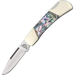 Couteau Bear & Son Executive Lockback Lame Acier Inoxydable Manche Abalone Made In USA BCAB26