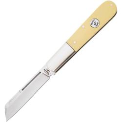 Couteau Bear & Son Barlow Yellow Delrin Lame Acier 1095 Manche Delrin jaune Made In USA BCC3180