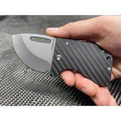Couteau Pliant Maratac Re-Action Lame Acier D2 Manche Fibre de Carbone Linerlock MAR054