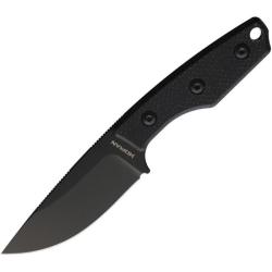 Couteau Fixe Hopian Morrow Lame Acier 14C28N Manche Micarta Noir Etui Kydex HPKFK0611
