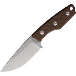 Couteau Fixe Hopian Morrow Lame Acier 14C28N Manche Micarta Marron Etui Kydex HPKFK0612