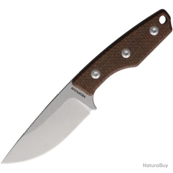 Couteau Fixe Hopian Morrow Lame Acier 14C28N Manche Micarta Marron Etui Kydex HPKFK0612