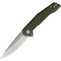 Couteau Hopian Vex Linerlock Spear Point Lame Acier D2 Manche G10 Vert HPKZ2664