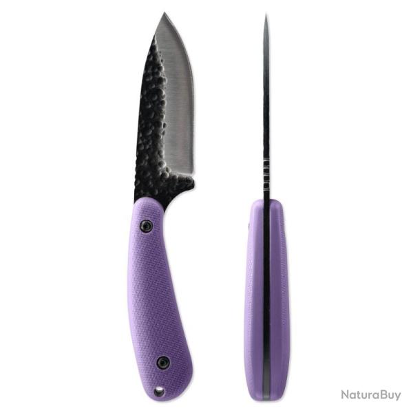 Couteau Fixe Skallywag Tactical Fireside Lame Acier 420 Manche Nylon Violet �tui Nylon SKW17034