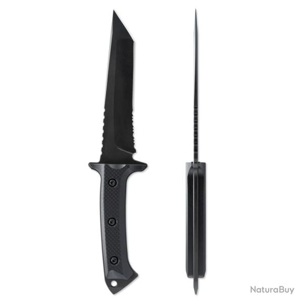 Couteau Fixe Skallywag Tactical Riptide Tanto Serrated Lame Acier D2 Manche G10 �tui Kydex SKW17017