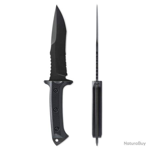 Couteau Fixe Skallywag Tactical Riptide Serrated Lame Acier D2 Manche G10 �tui Kydex SKW17015