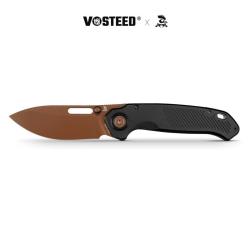 Couteau Vosteed Zander Lame Acier S35VN Manche Aluminium Noir Vanchor Lock VOSA4601