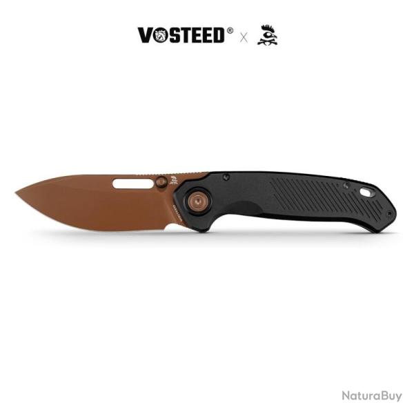 Couteau Vosteed Zander Lame Acier S35VN Manche Aluminium Noir Vanchor Lock VOSA4601