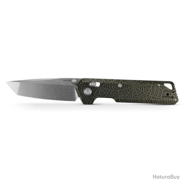 Couteau Vosteed Parallel Lame Tanto Acier S35VN Manche Titane Cuivre Delave Crossbar Lock VOSA3523