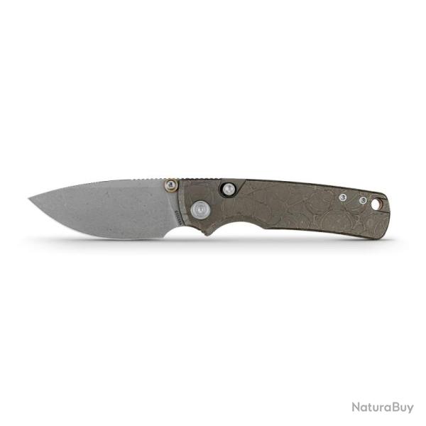 Couteau Vosteed Porcupine TiSlim Lame Acier S90V Manche Titane Cuivre Delave Top Liner Lock VOSA4811