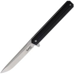Couteau Summit Gear Lame Acier Inoxydable Manche G10 Noir Liner Lock SMT005BLK