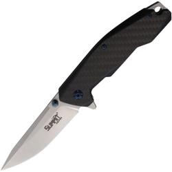 Couteau Summit Gear Lame Acier Inoxydable Manche G10 Noir et Fibre de Carbone Liner Lock SMT003CF